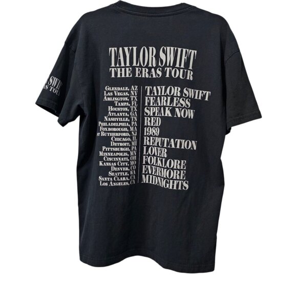 Taylor Swift The Eras Tour Official Merch Black Short Sleeve Graphic T-Shirt - Picture 4 of 5